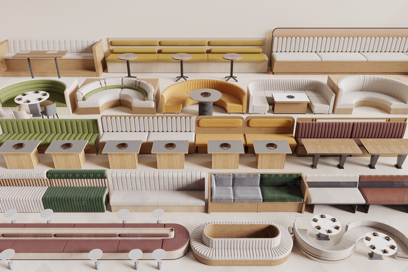 现代卡座沙发3D模型下载【ID:1197759141】