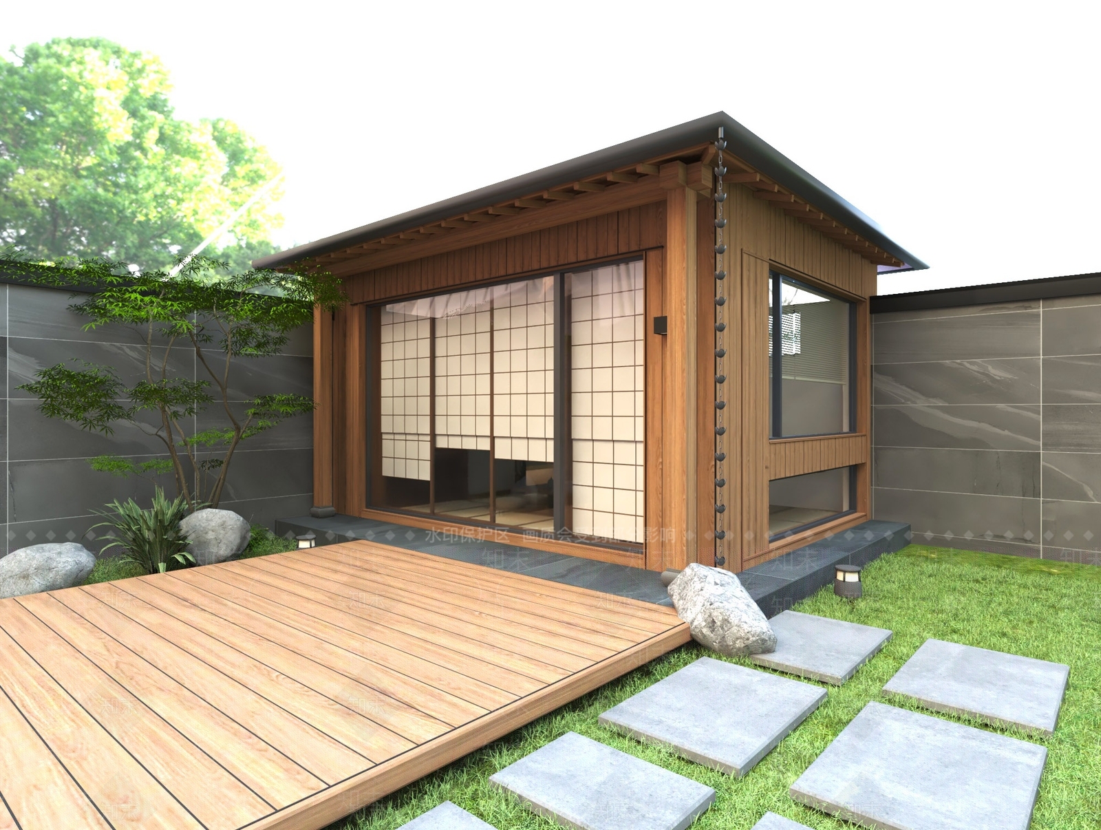 原木茶室3D模型下载【ID:1197764799】