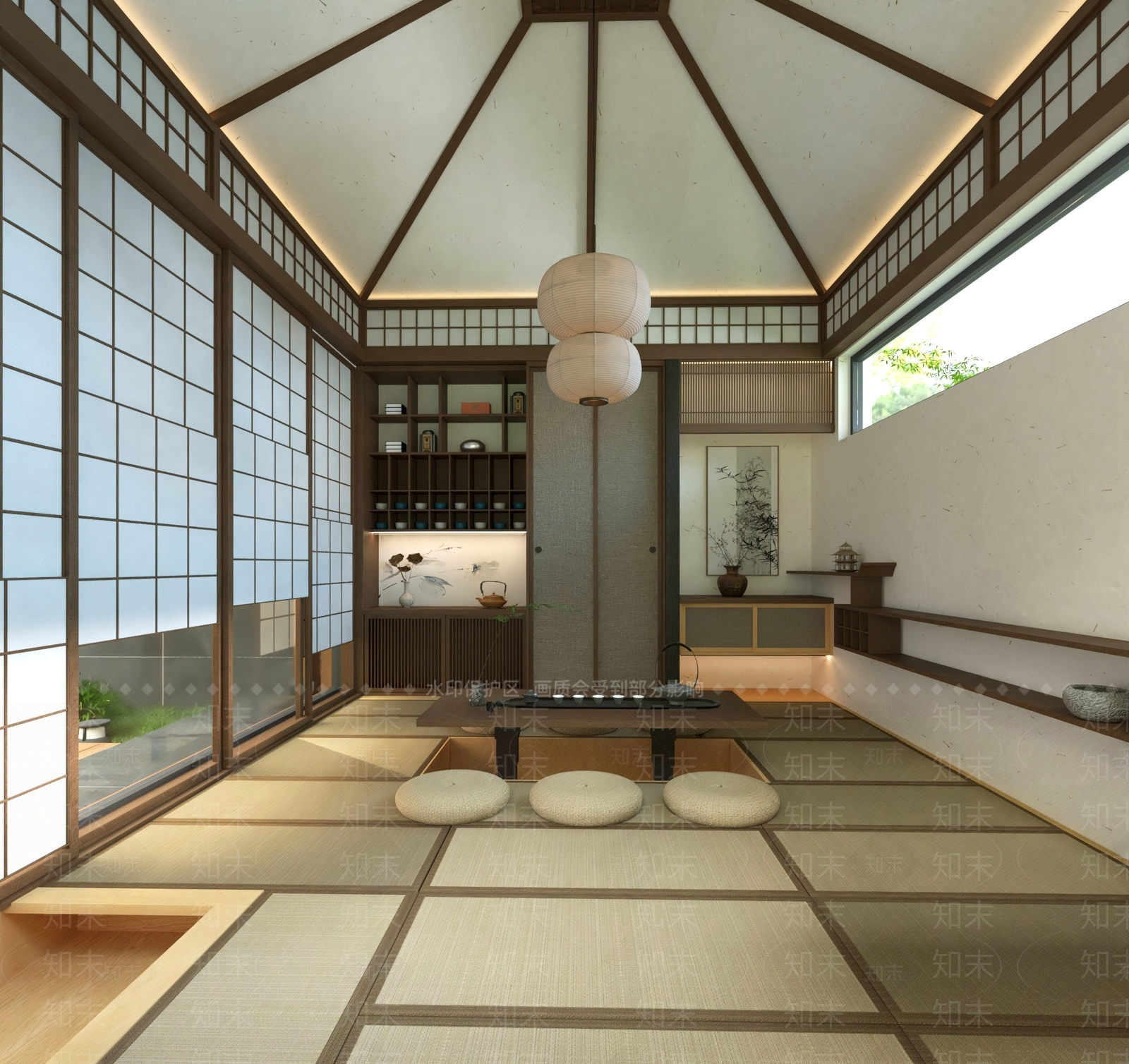 原木茶室3D模型下载【ID:1197764799】