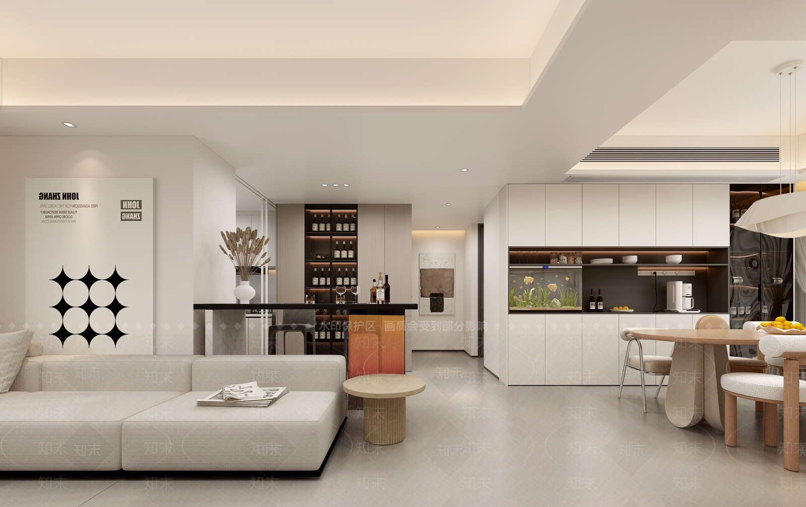 现代家居客厅3D模型下载【ID:1197763437】