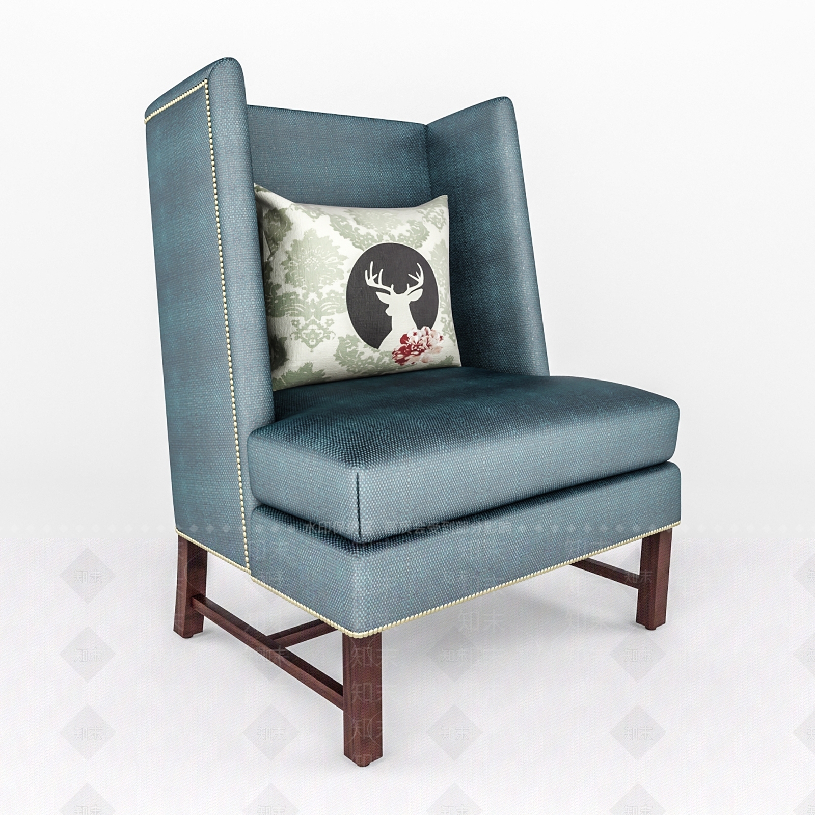 北欧简约单人沙发3D模型下载【ID:1197764902】