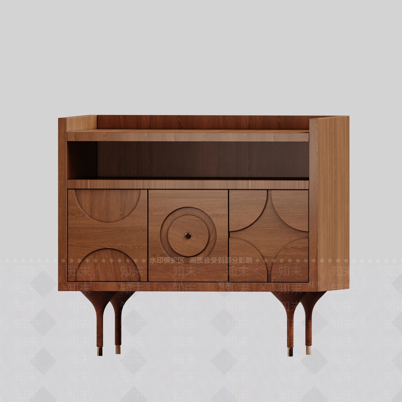 中古复古床头柜3D模型下载【ID:1197765868】