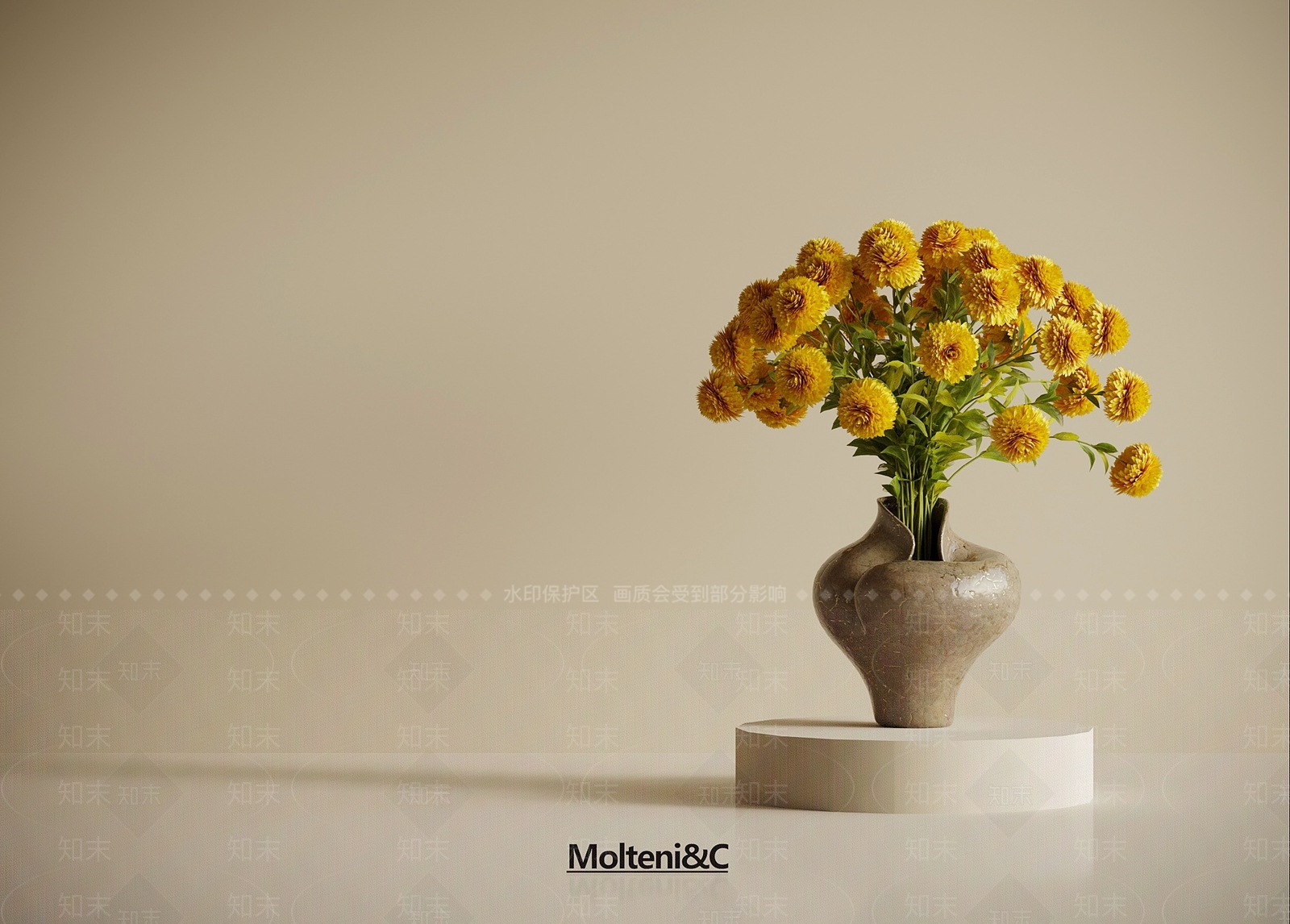 现代花瓶SU模型草图