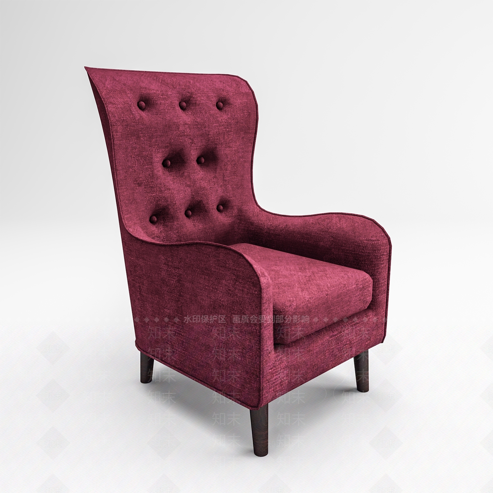 欧式北欧休闲椅3D模型下载【ID:1197773216】