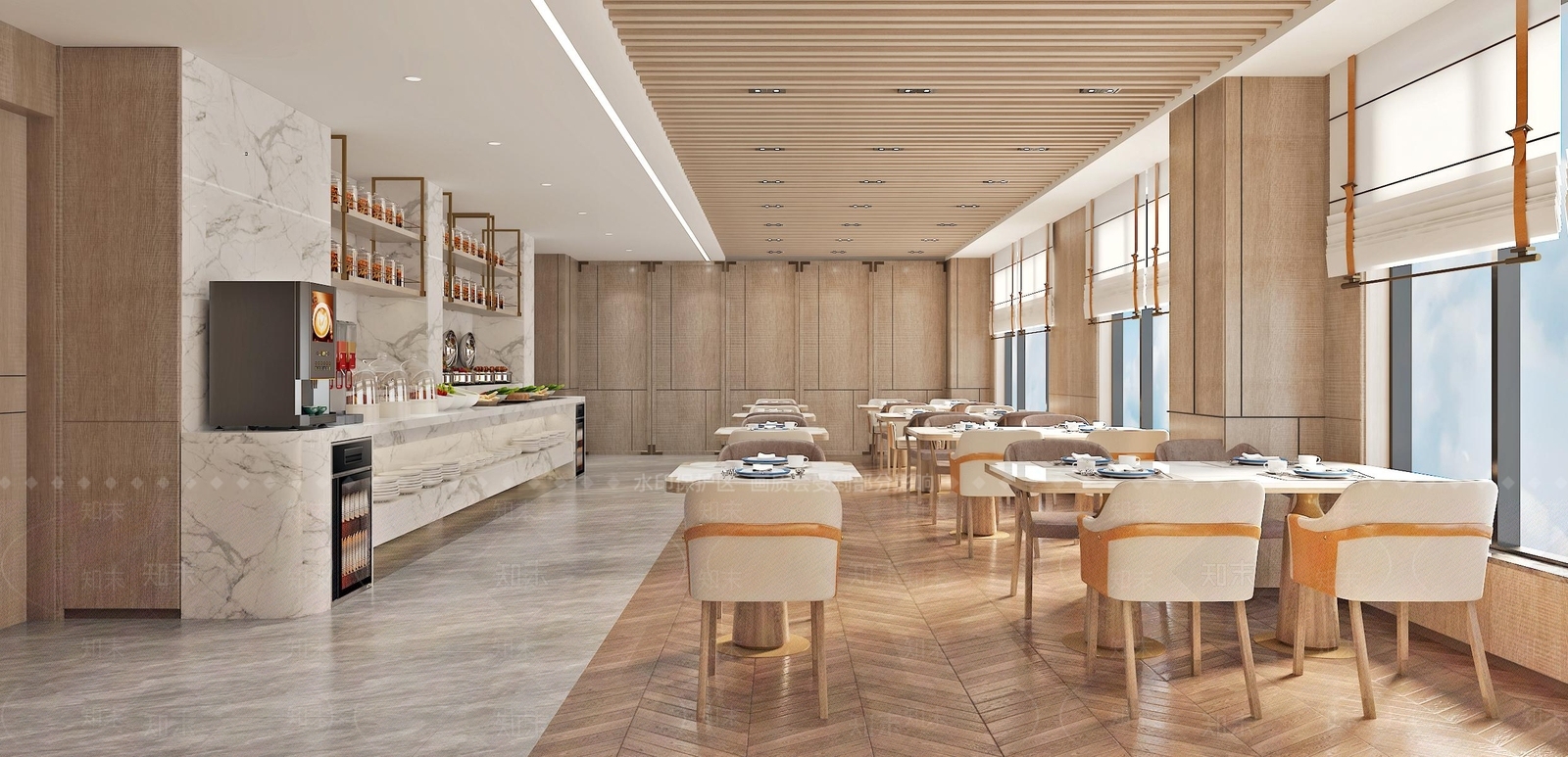现代自助餐厅3D模型下载【ID:1197776579】