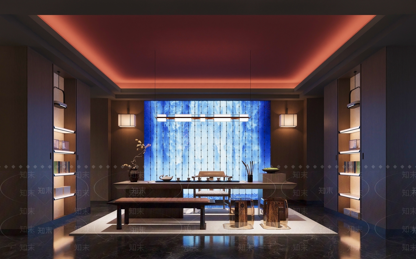 现代茶室3D模型下载【ID:1197780321】