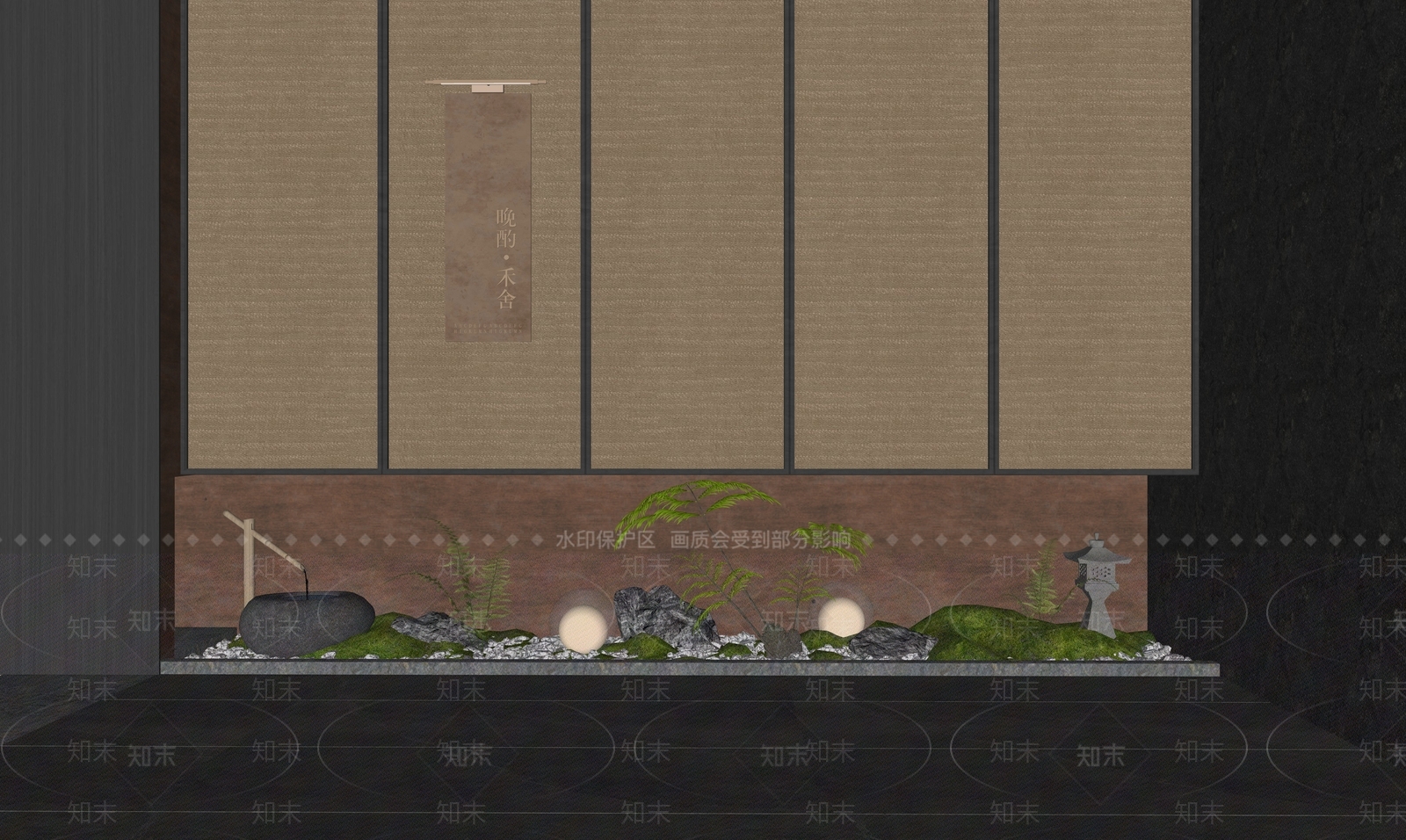 新中式别墅庭院SU模型下载【ID:1197781134】