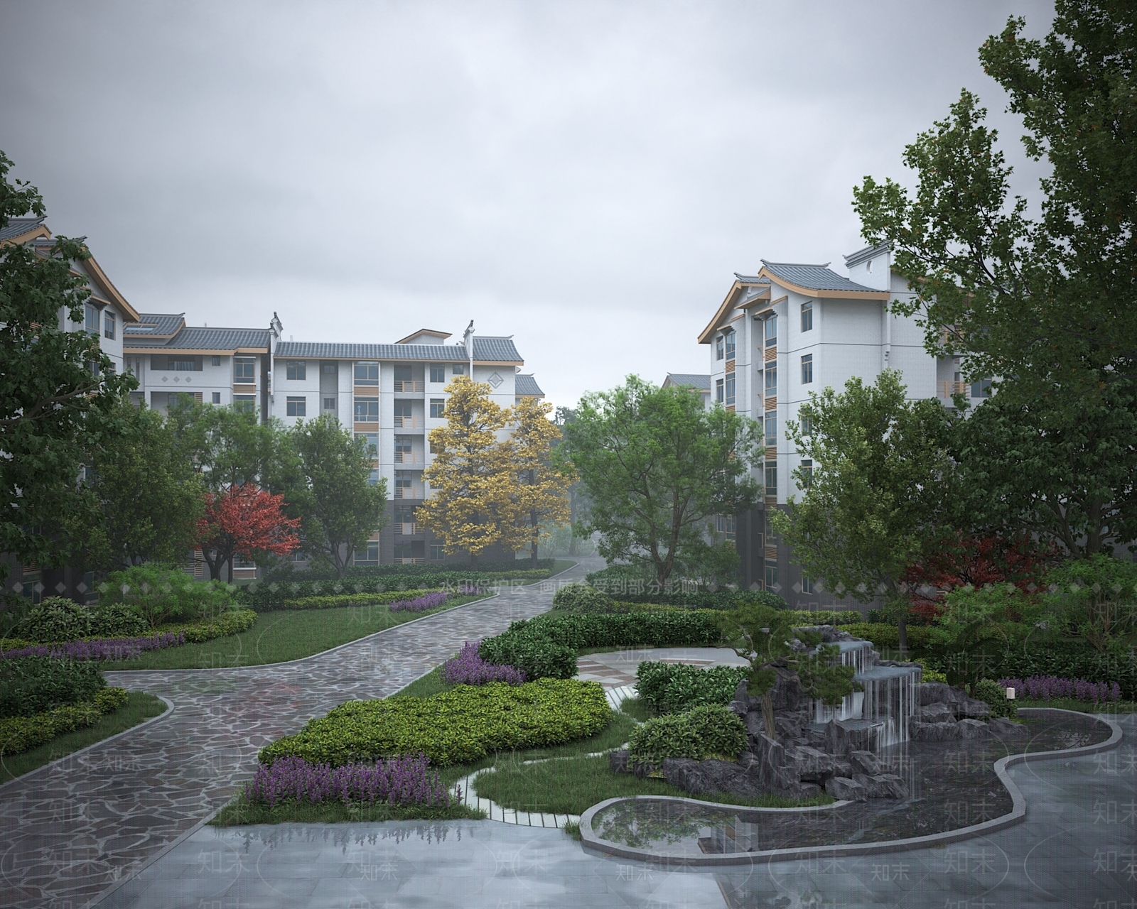 新中式多层住宅楼3D模型下载【ID:1197785892】