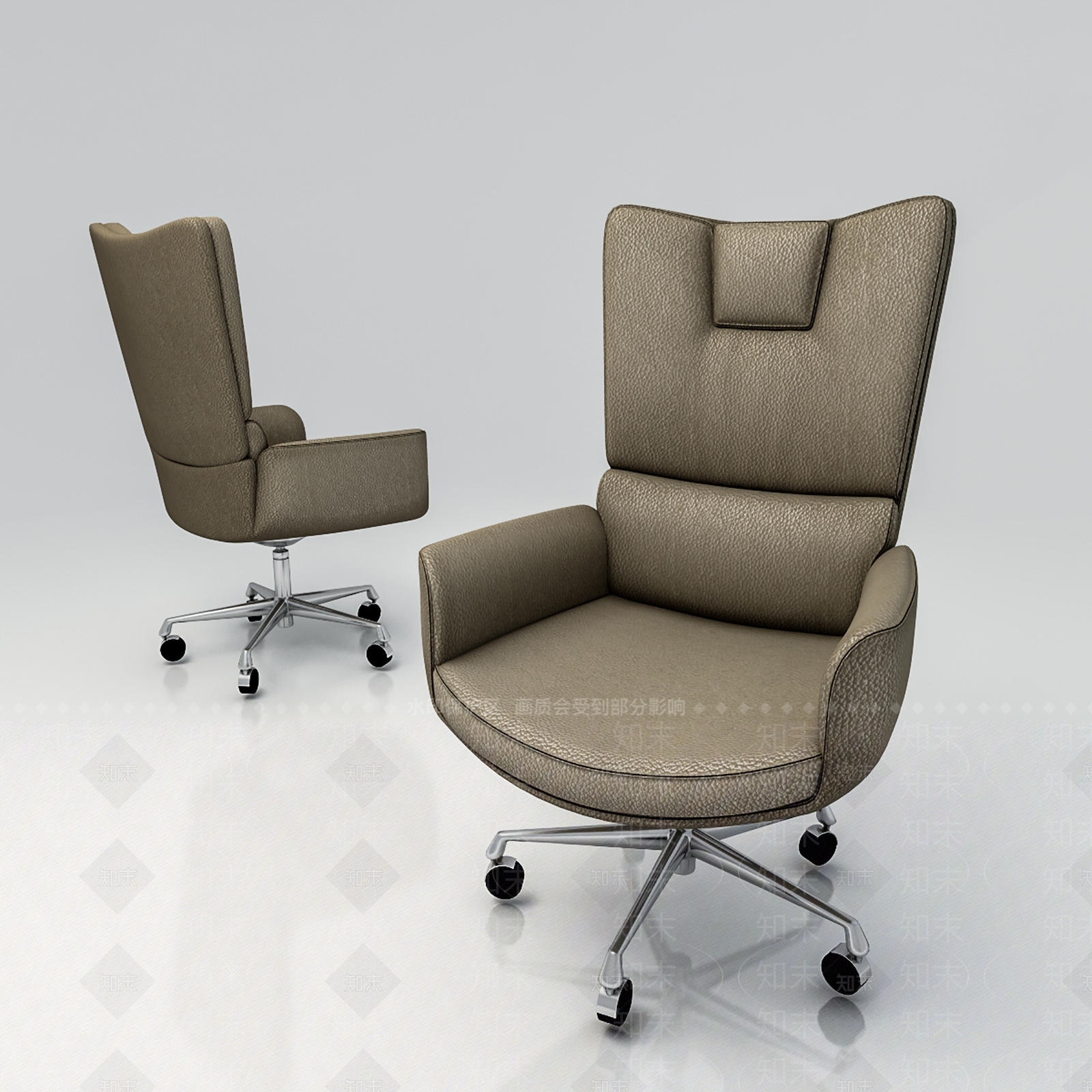 现代简约办公椅3D模型下载【ID:1197786040】
