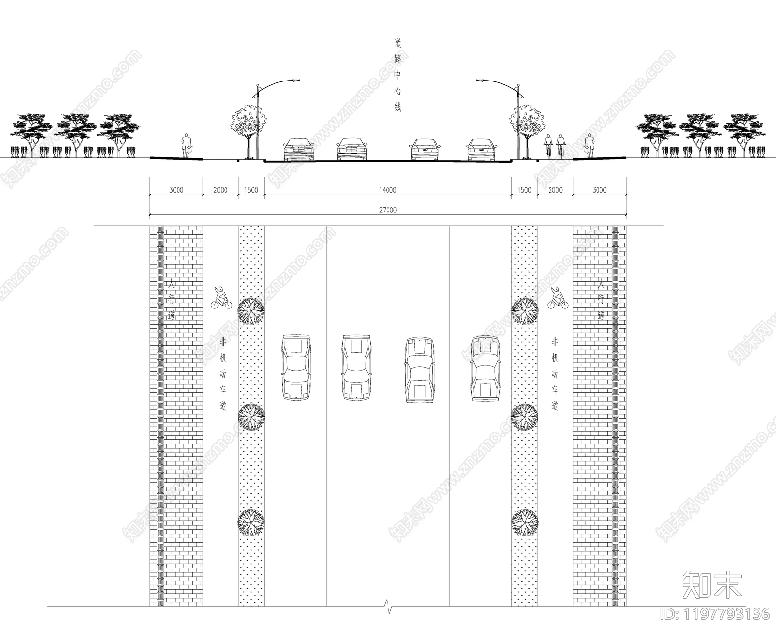 景观立面图施工图下载【ID:1197793136】