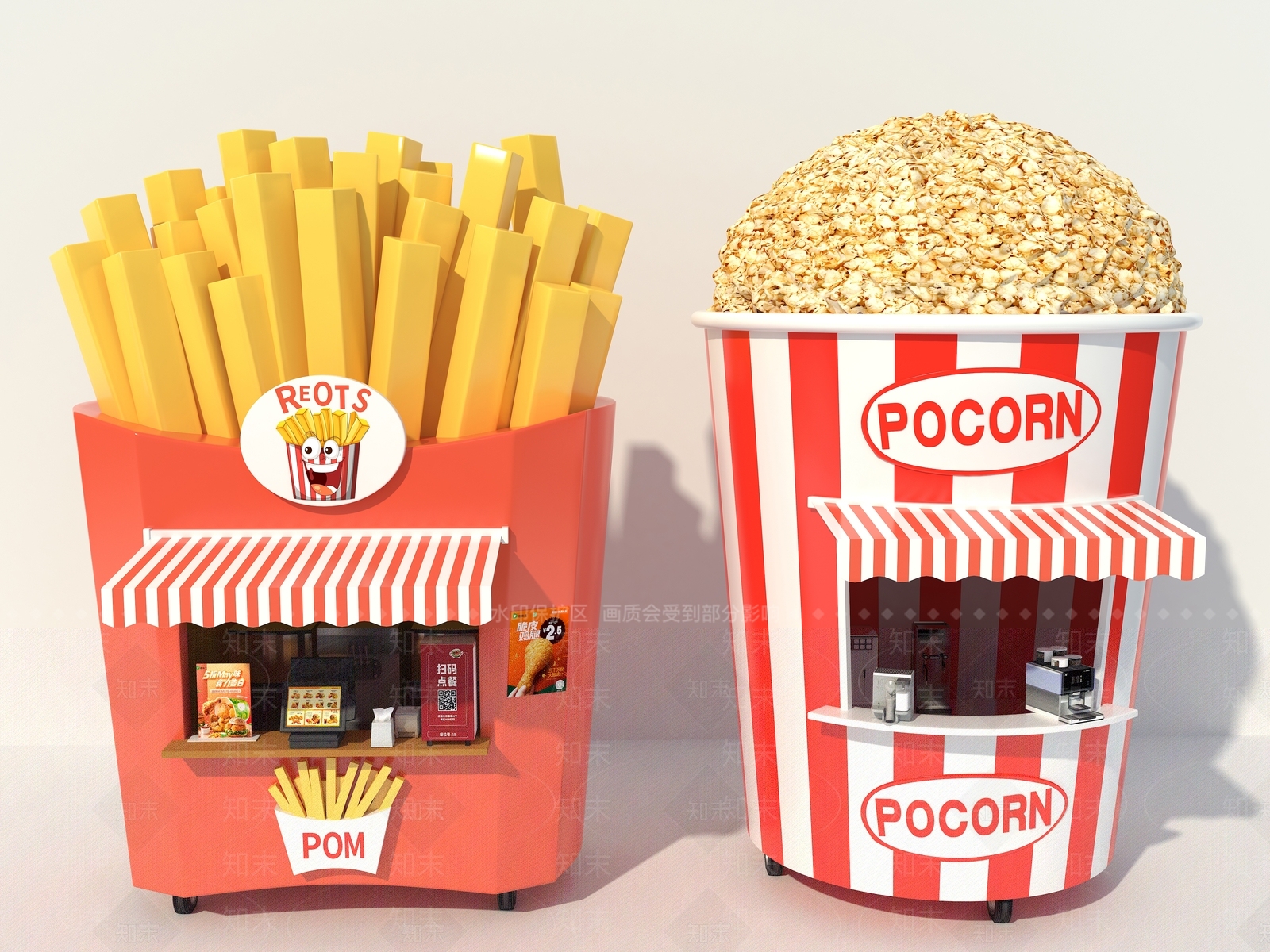 现代快餐店3D模型下载【ID:1197794560】