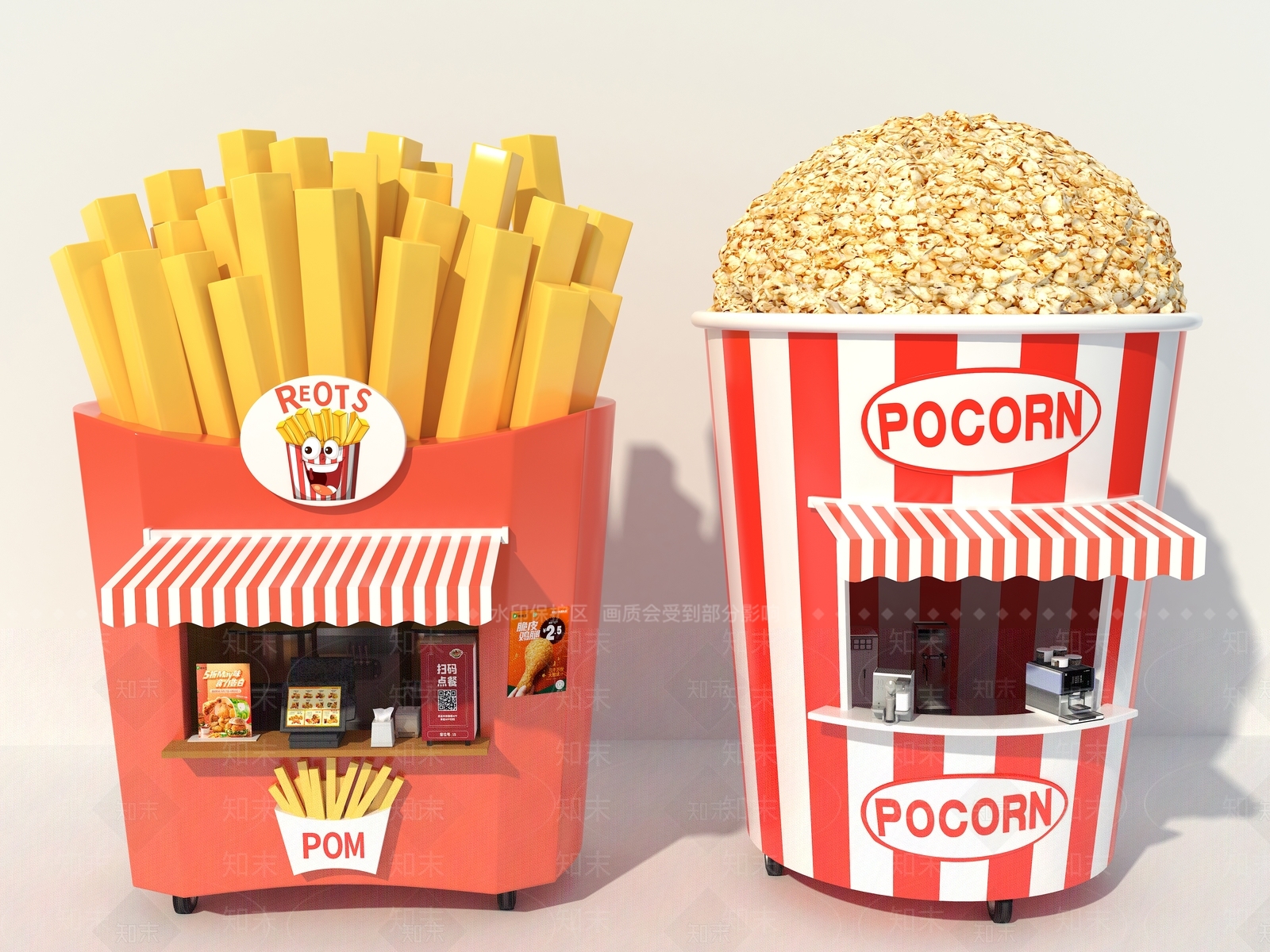 餐车SU模型下载【ID:1197794770】