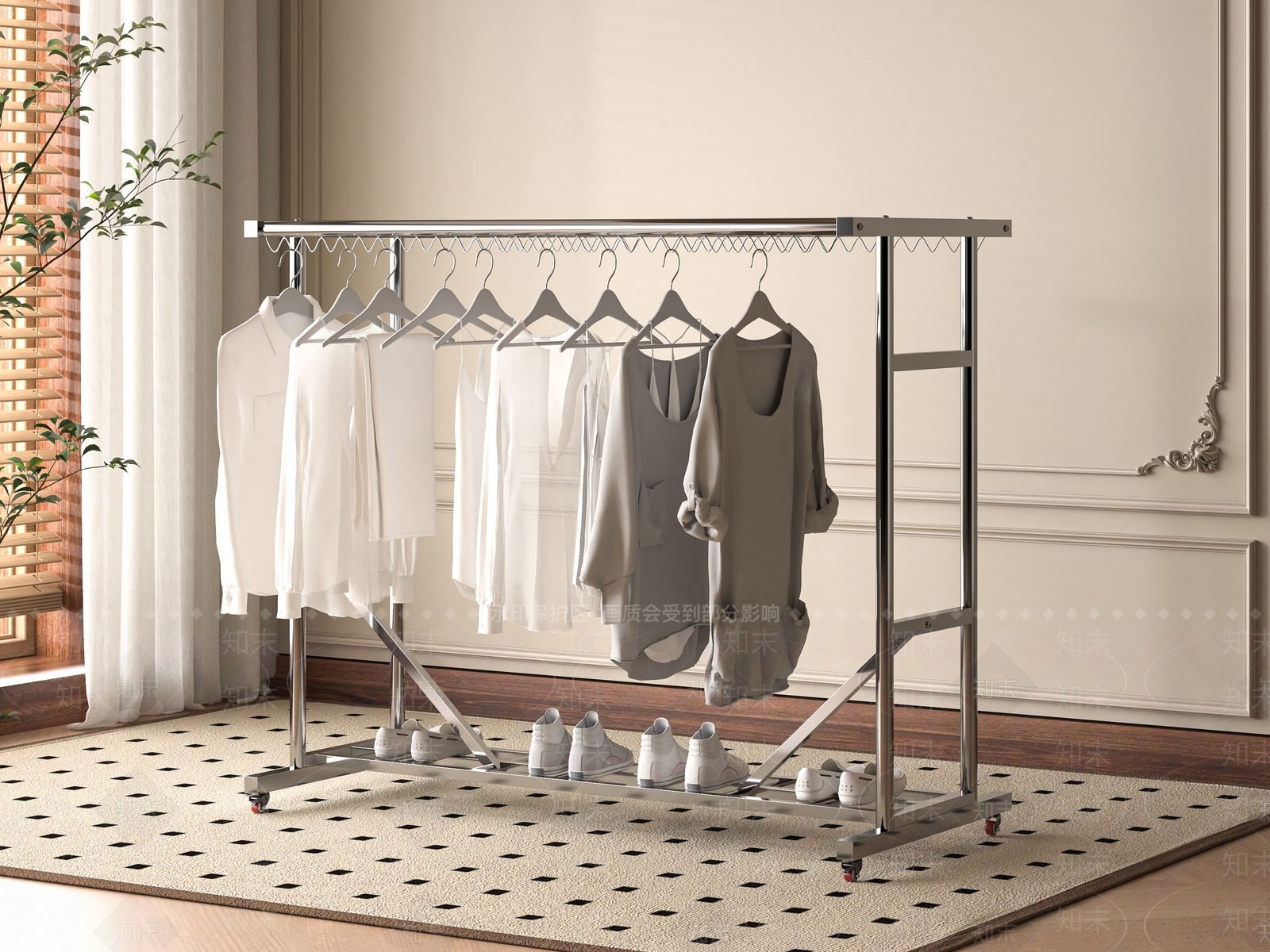 晾衣架SU模型下载【ID:1197800906】