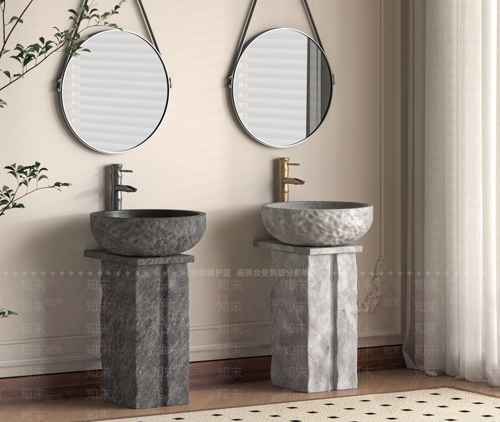 洗手台SU模型下载【ID:1197802679】