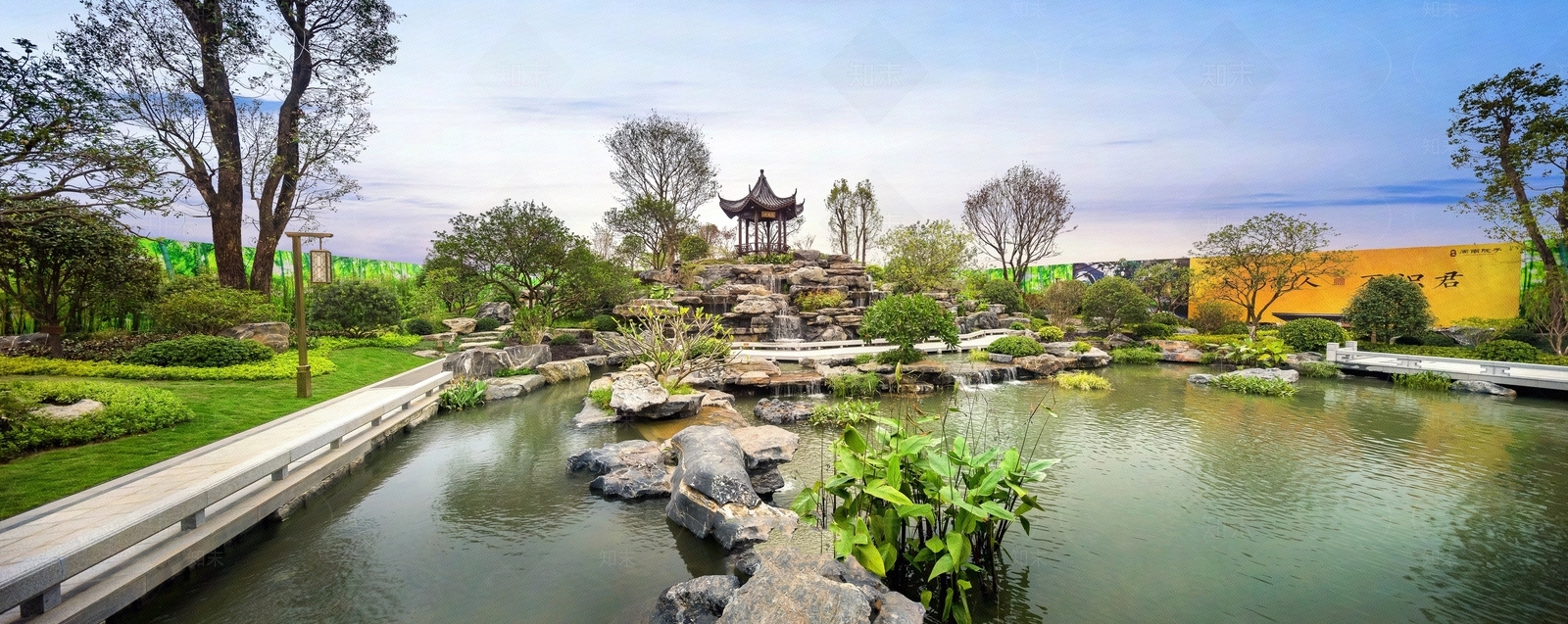 新中式中式花园贴图下载【ID:1197803015】