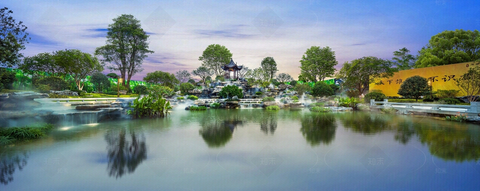 新中式中式花园贴图下载【ID:1197803642】