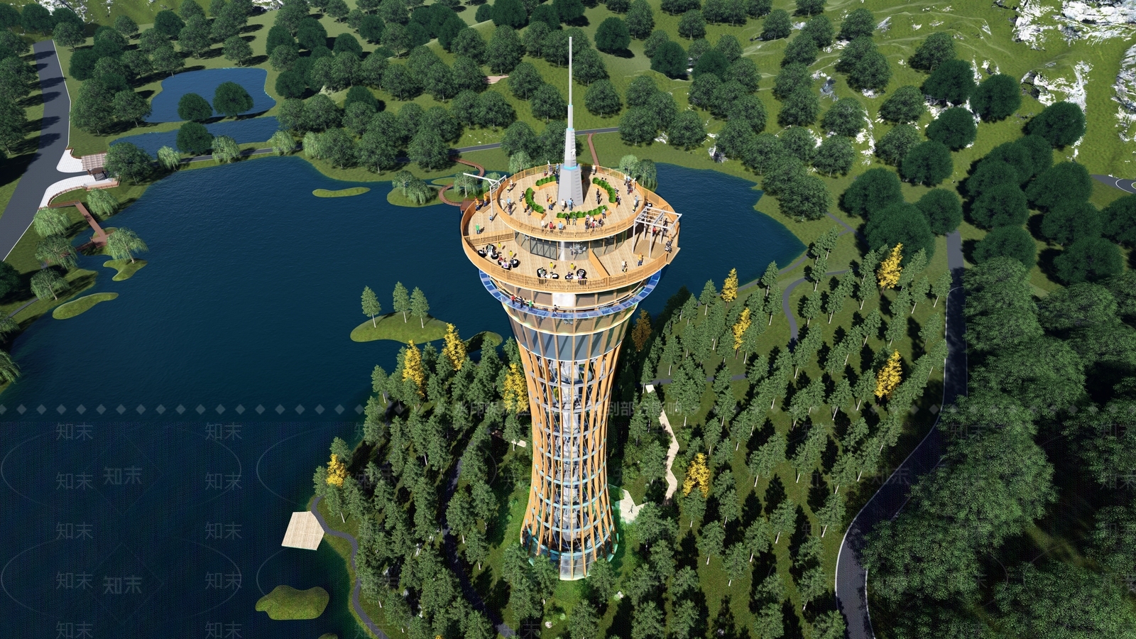 现代塔楼SU模型下载【ID:1197805510】