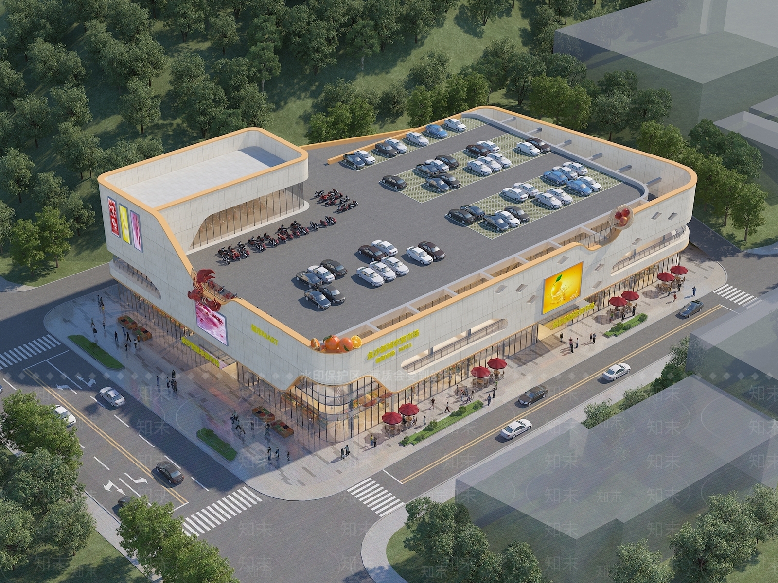 现代农贸市场3D模型下载【ID:1197808441】