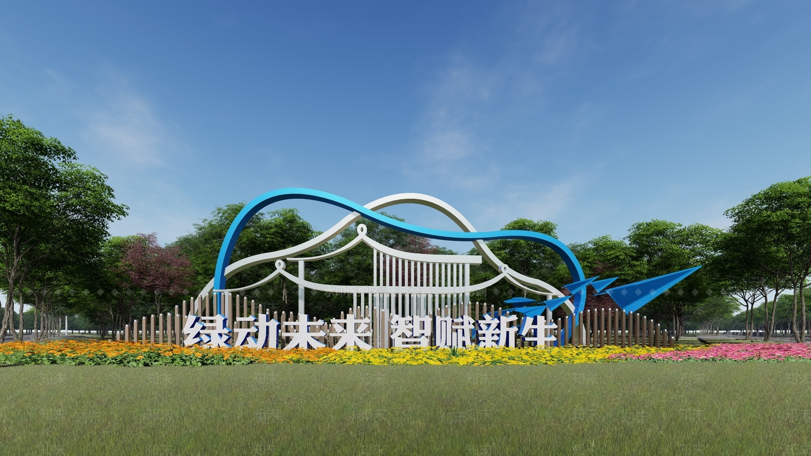 现代新中式雕塑SU模型下载【ID:1197807902】