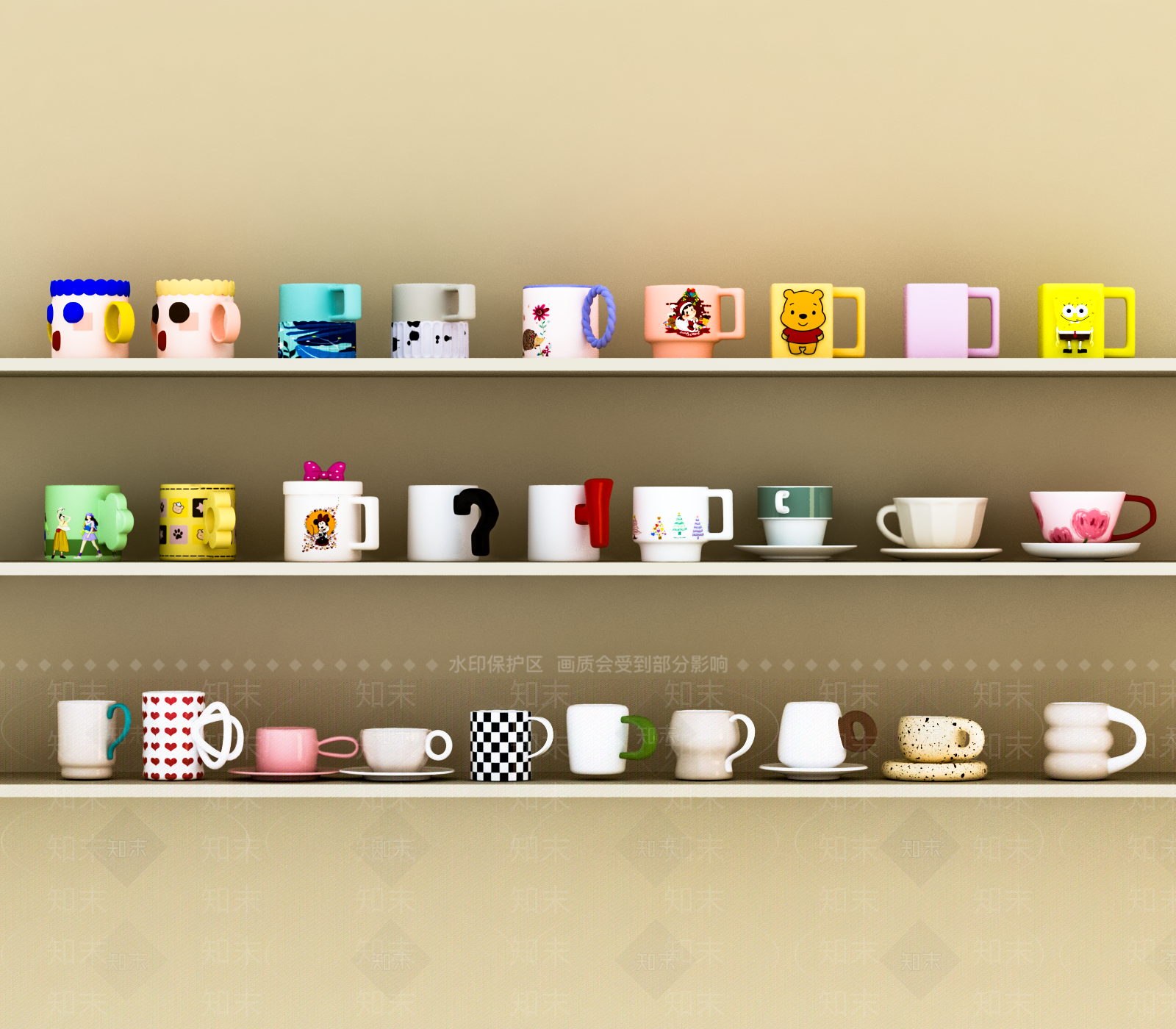 厨房用品3D模型下载【ID:1197808320】