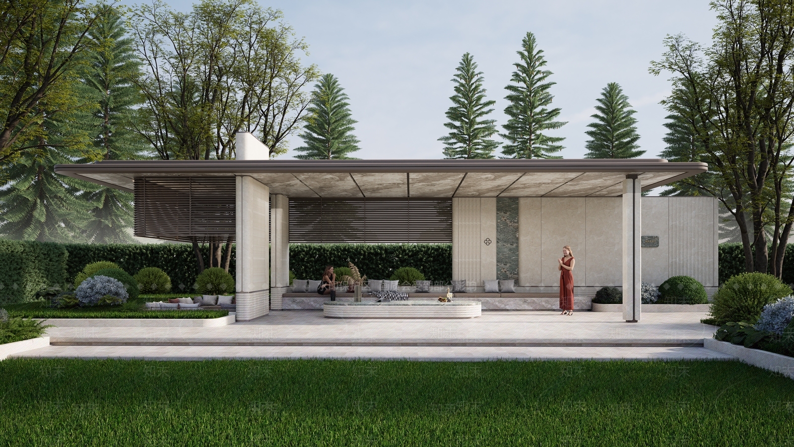 轻奢现代廊架SU模型下载【ID:1197809275】