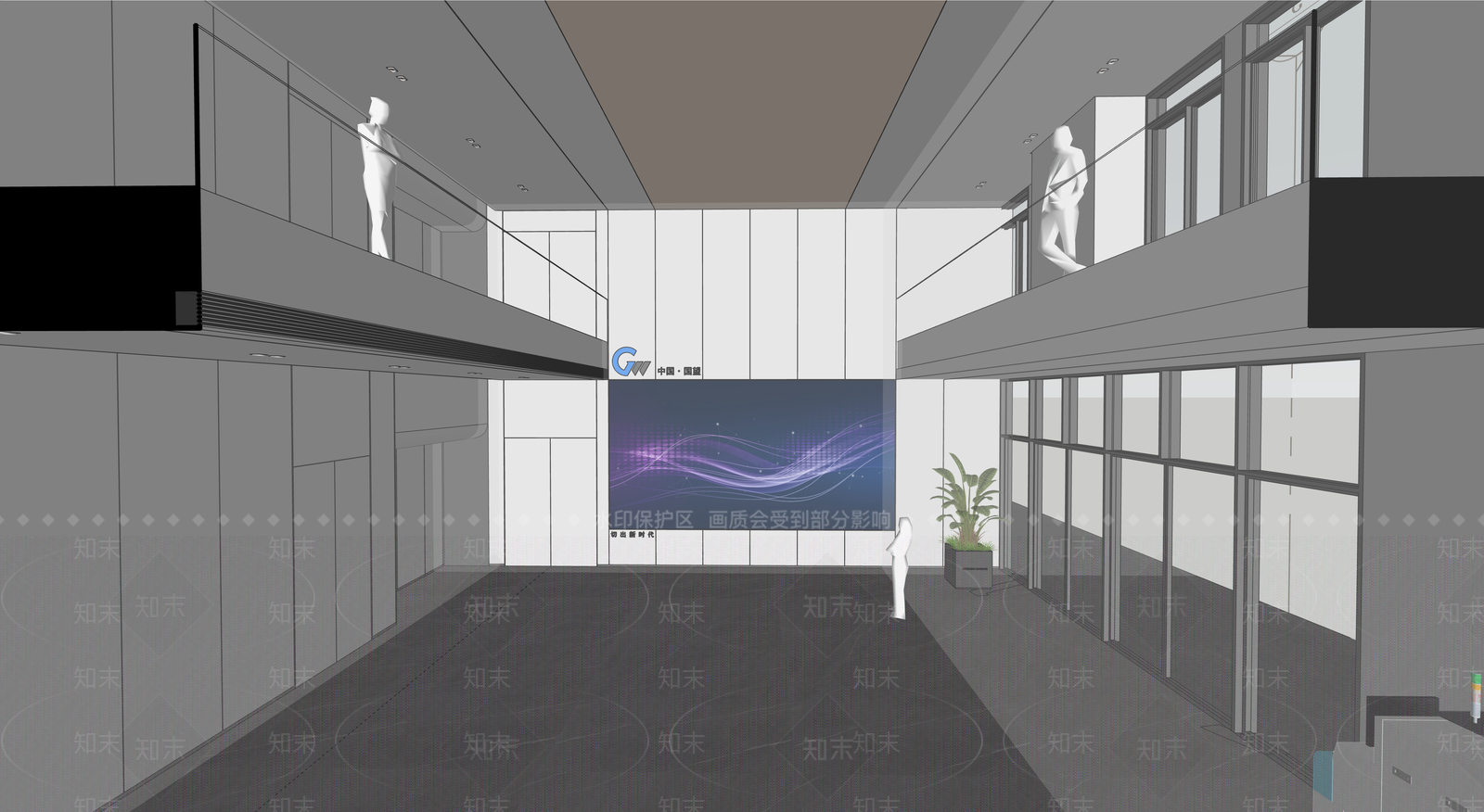 现代其他办公区域SU模型下载【ID:1197812226】