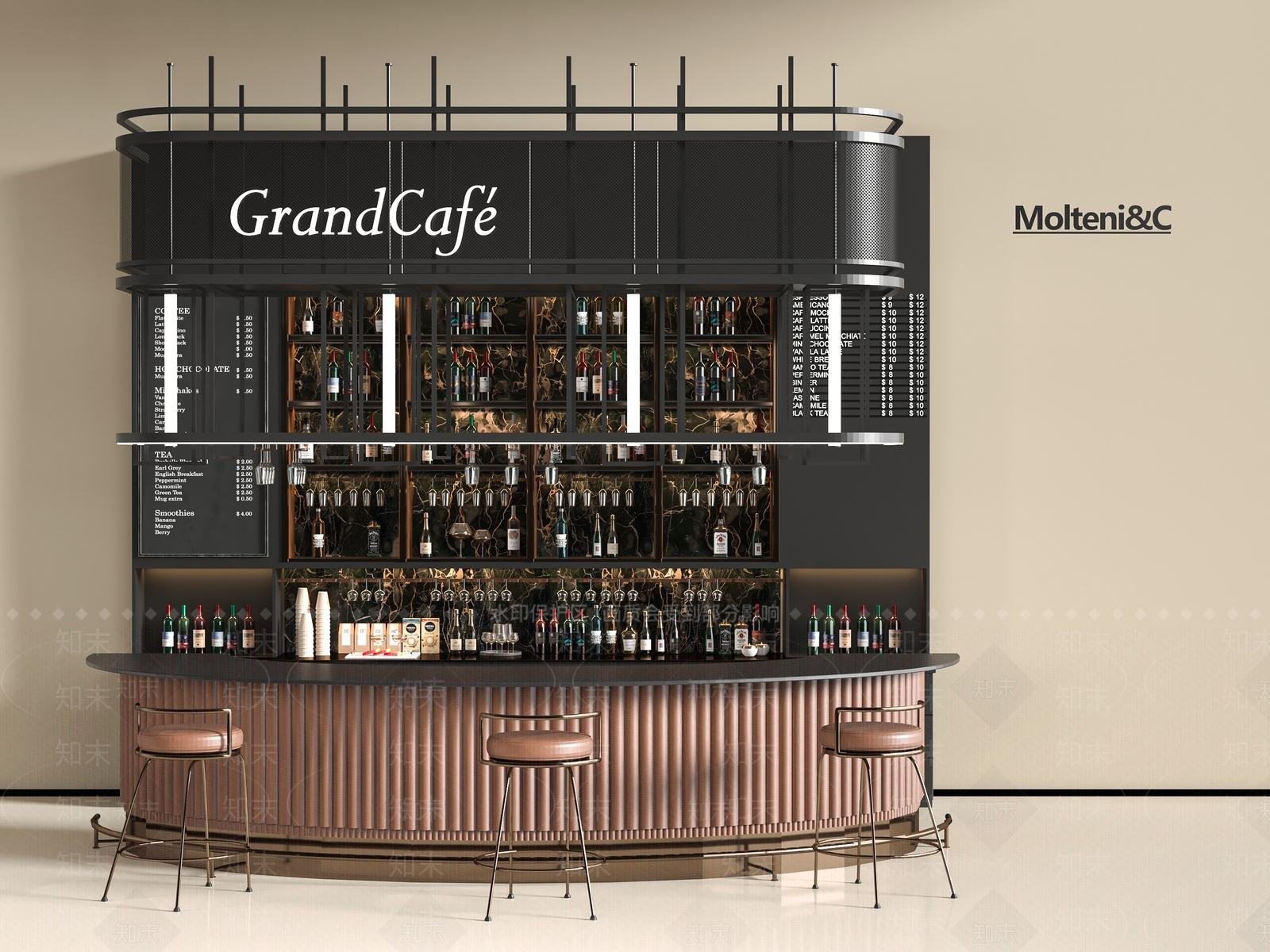 现代酒吧SU模型下载【ID:1197812854】