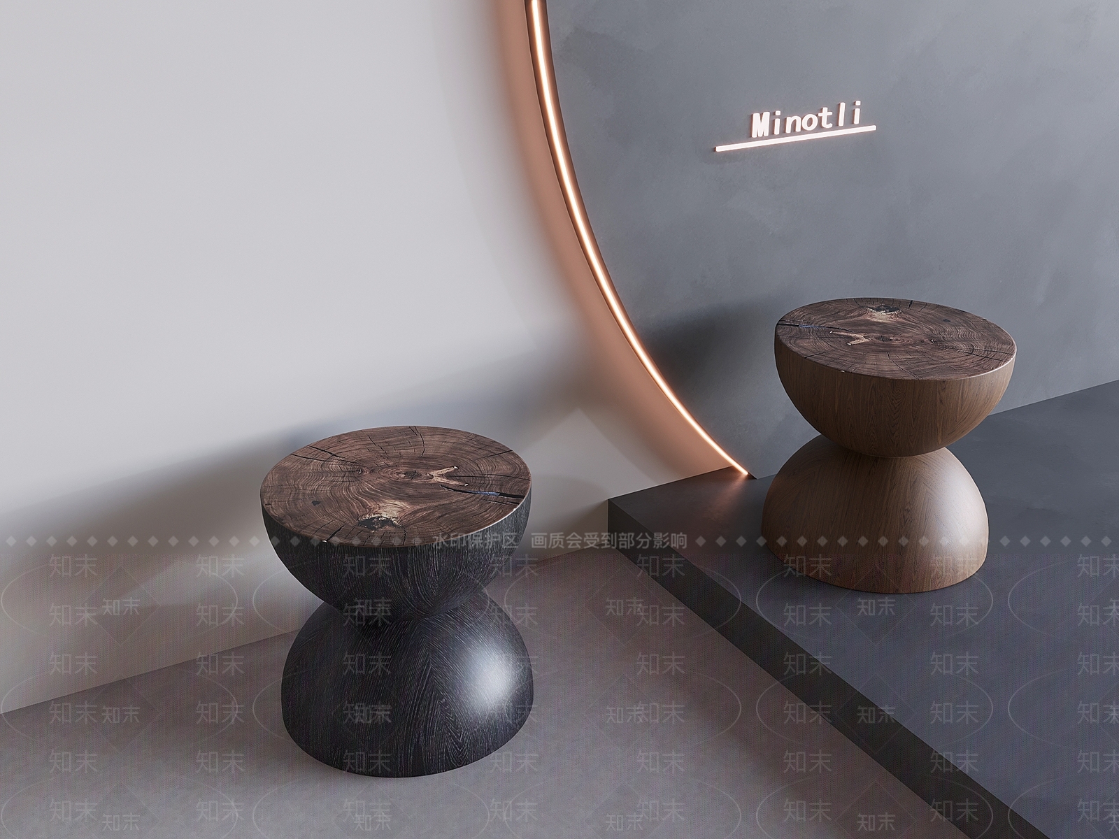 侘寂北欧换鞋凳3D模型下载【ID:1197813118】