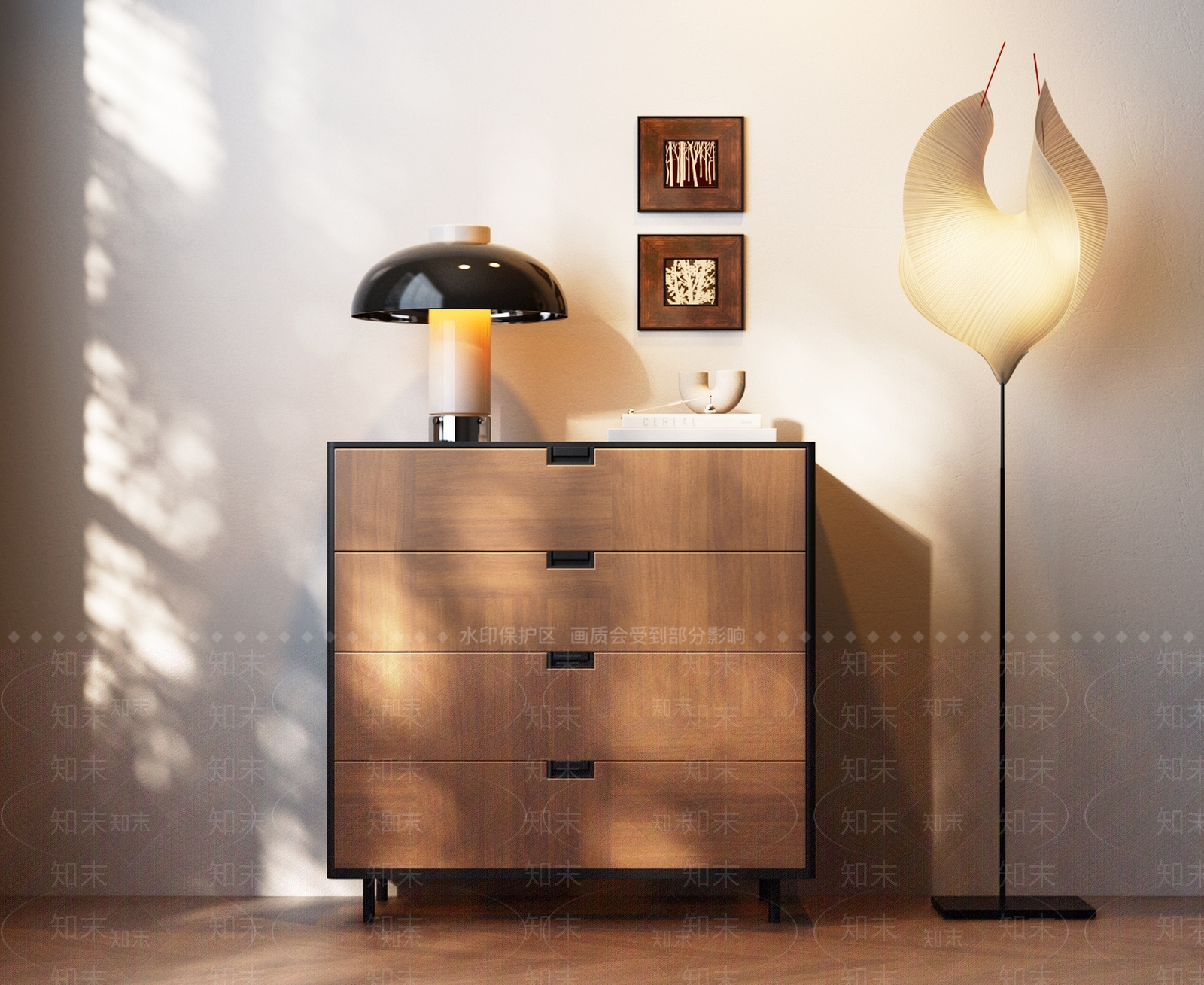 现代中古斗柜3D模型下载【ID:1197813701】