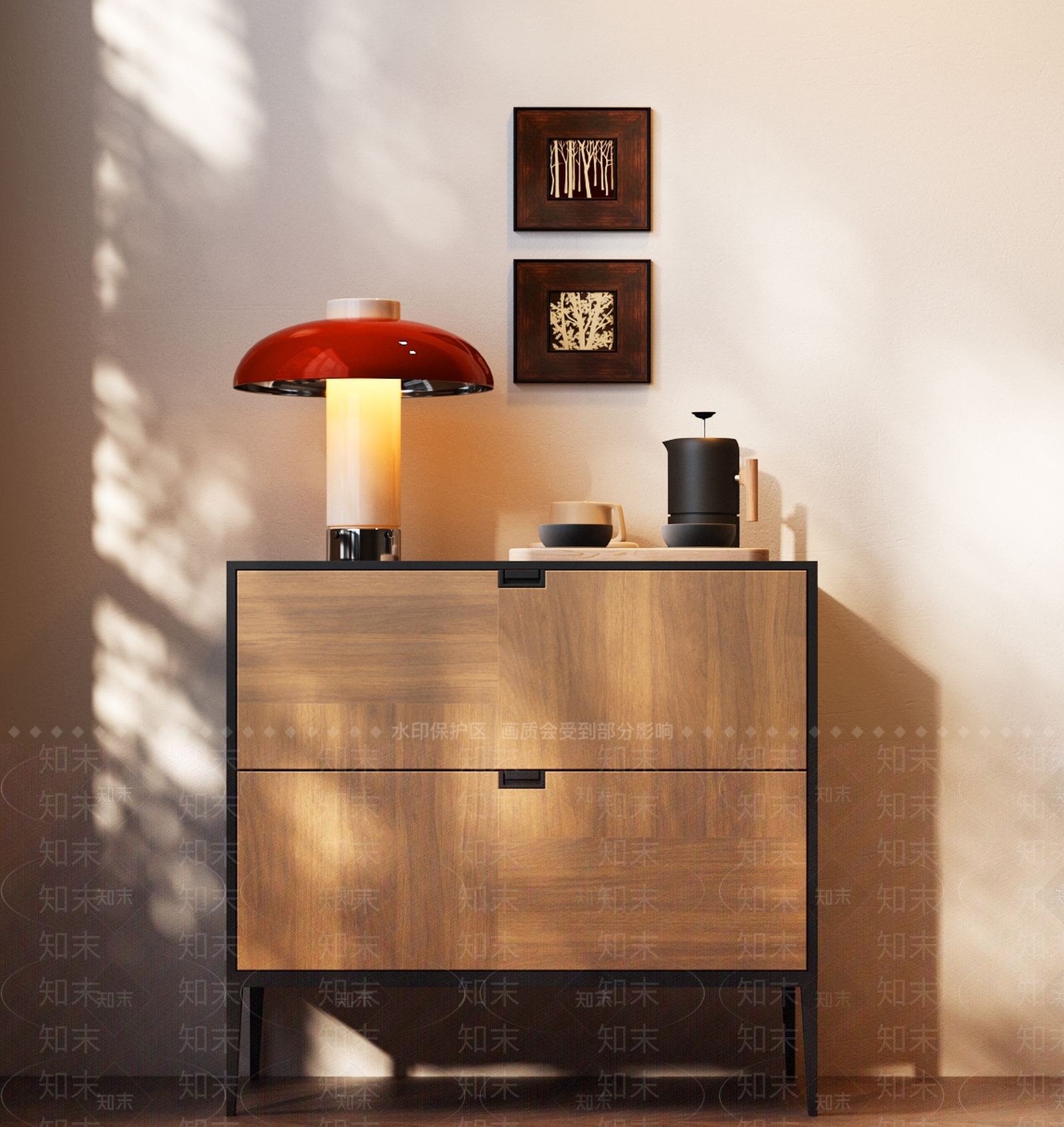 现代中古斗柜3D模型下载【ID:1197813963】