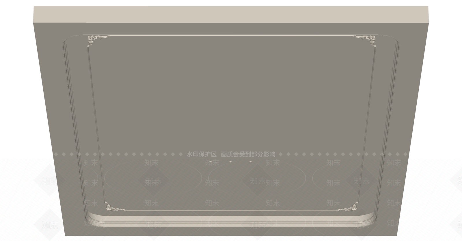 复古中古吊顶SU模型下载【ID:1197814370】