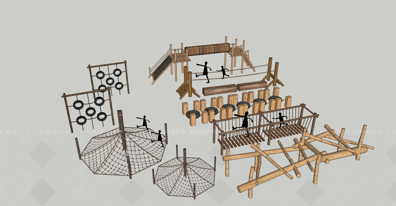儿童器材组合SU模型下载【ID:1197814782】