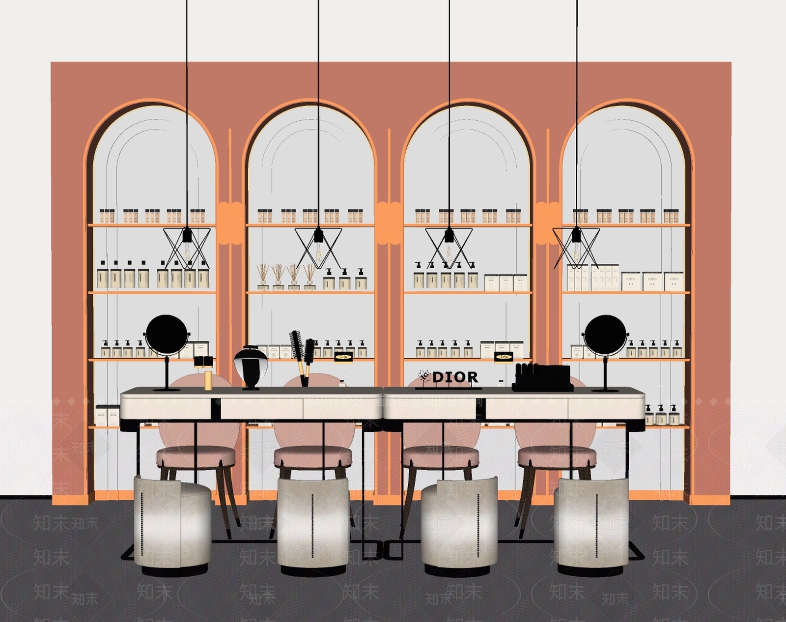 现代美甲店SU模型下载【ID:1197815441】