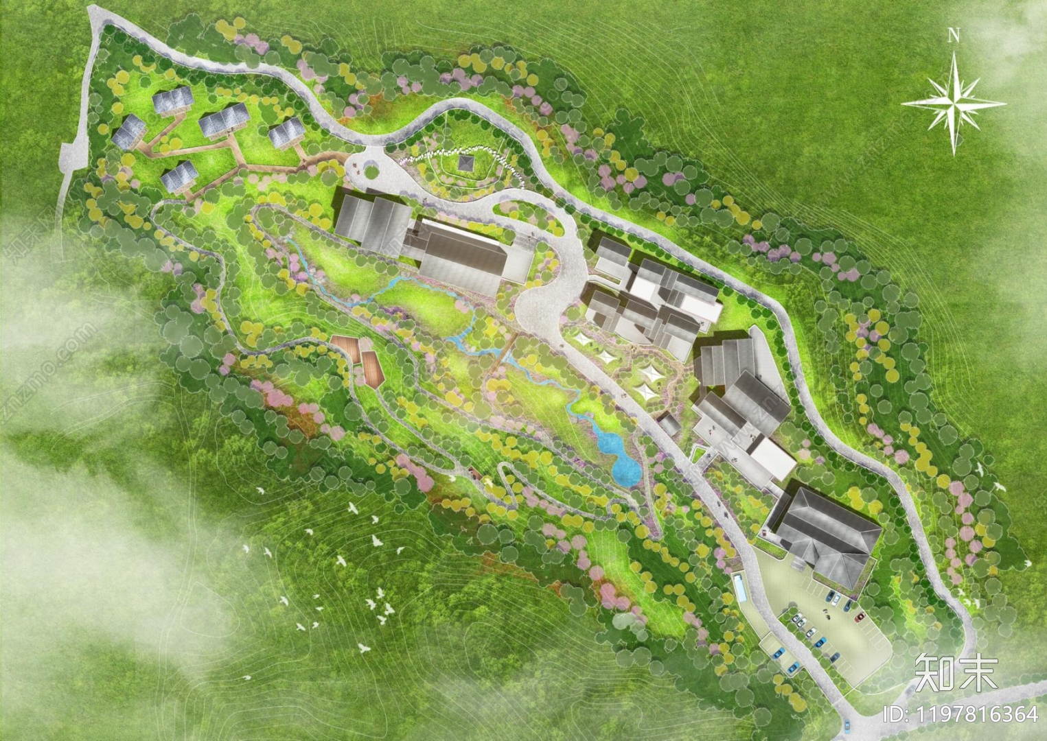 现代山地彩平图下载【ID:1197816364】