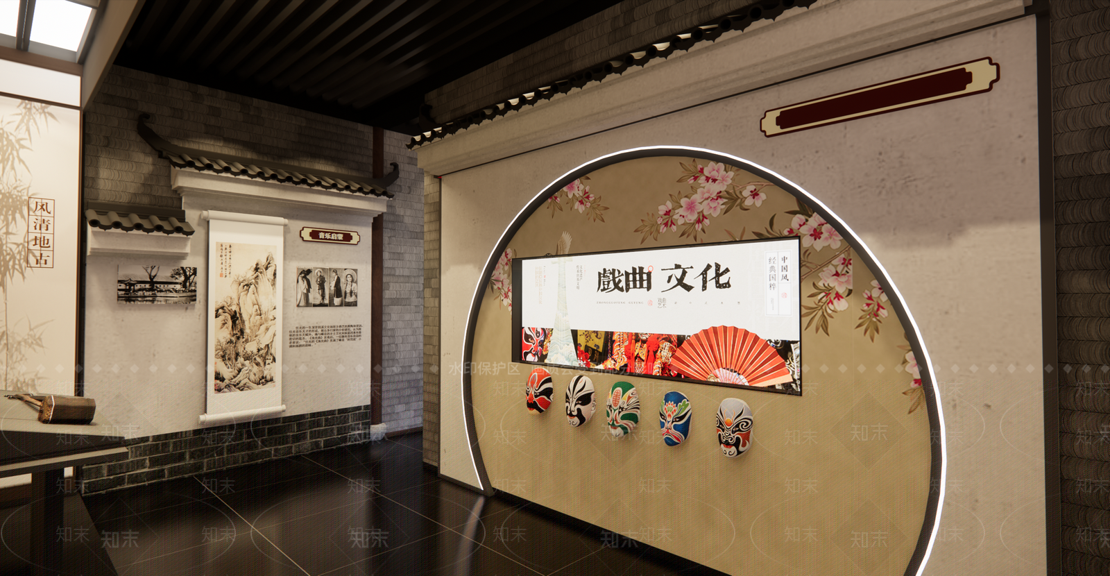 中式新中式民俗展厅SU模型下载【ID:1197818847】