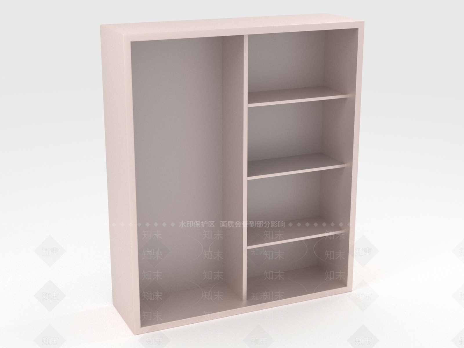 极简书架3D模型下载【ID:1197818446】