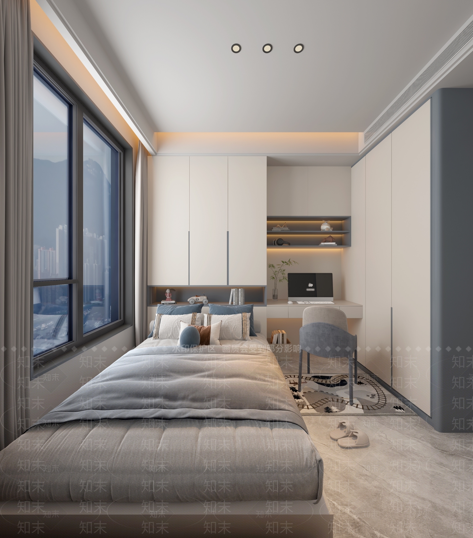 现代通用儿童房3D模型下载【ID:1197819846】