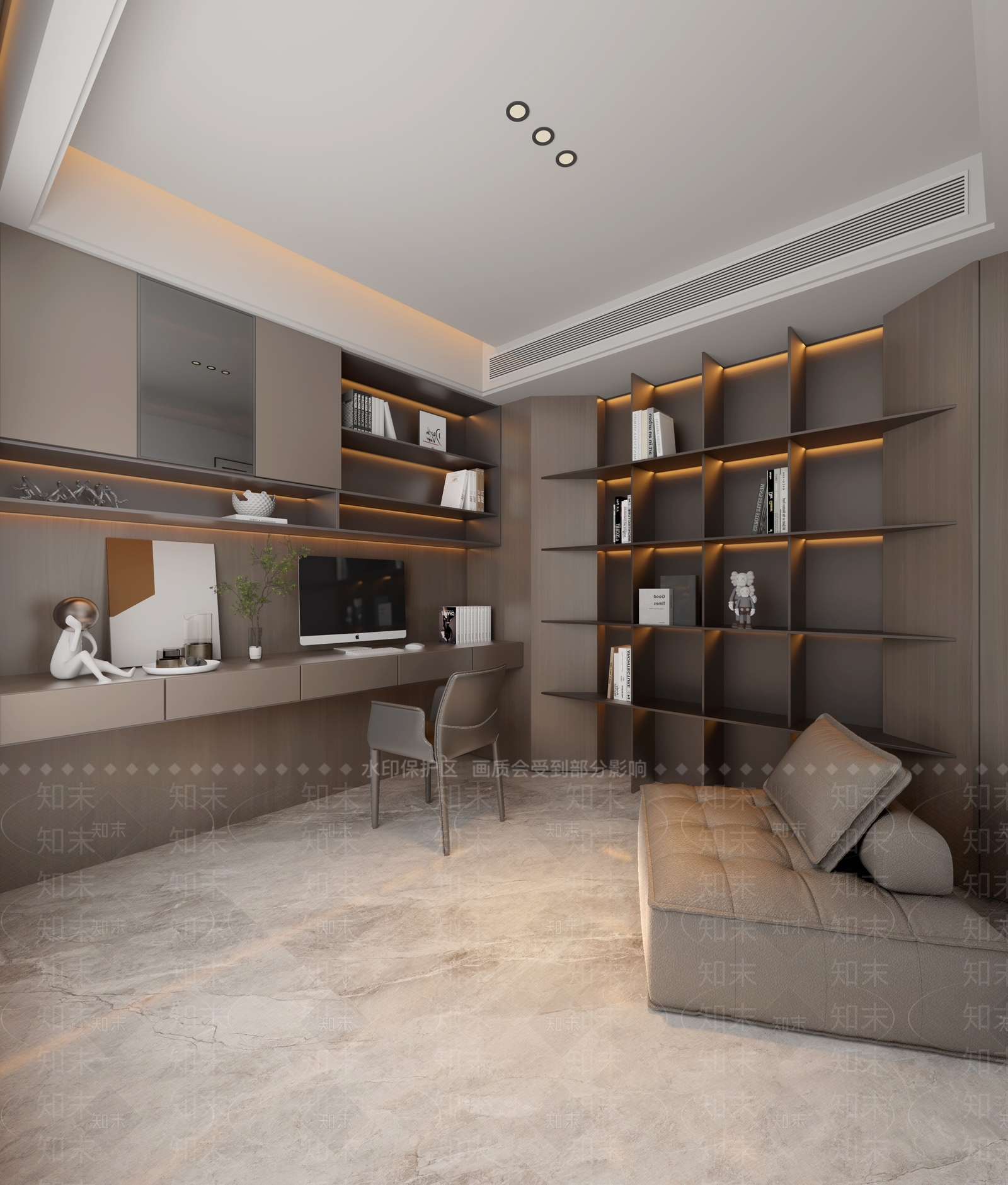 意式书房3D模型下载【ID:1197821905】