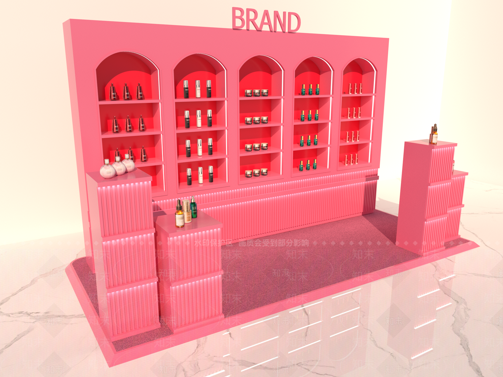 现代美妆店SU模型下载【ID:1197822367】