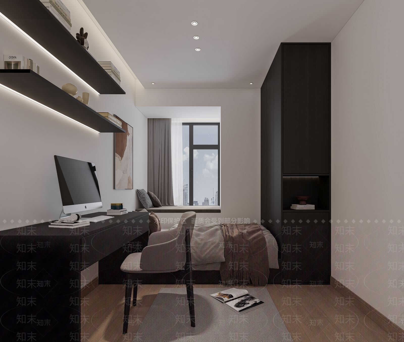 现代榻榻米卧室3D模型下载【ID:1197825252】