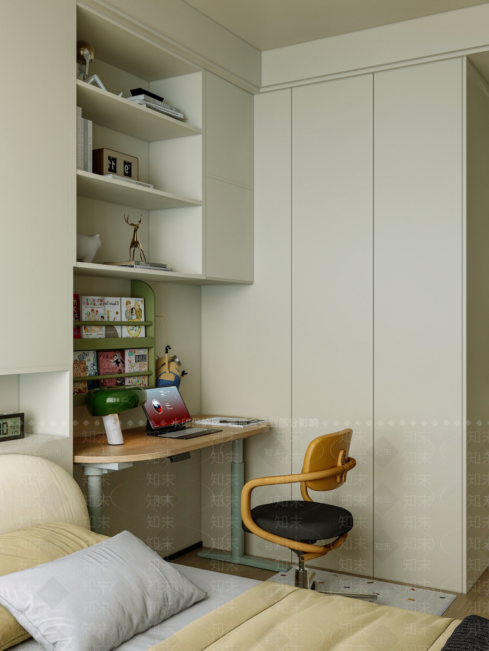 现代极简榻榻米卧室3D模型下载【ID:1197828033】