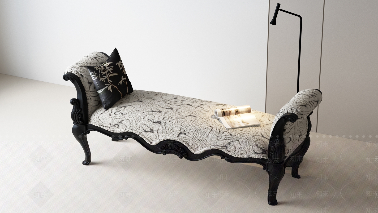 法式美式沙发凳SU模型下载【ID:1197828423】