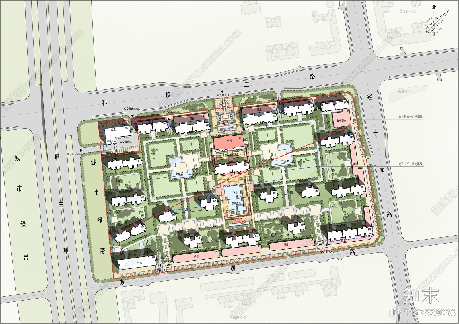 现代住宅楼建筑施工图下载【ID:1197829036】