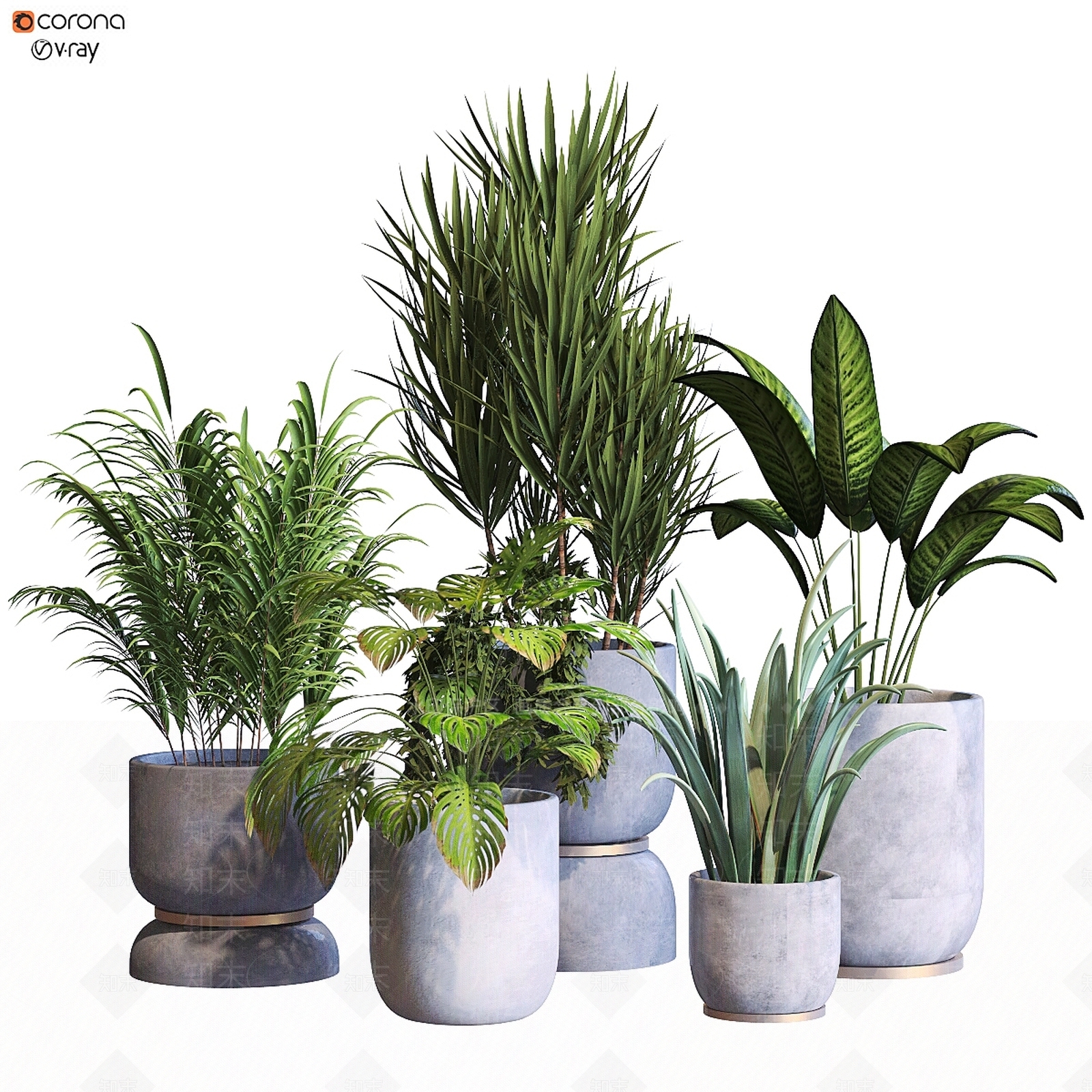 盆栽3D模型下载【ID:1197829740】