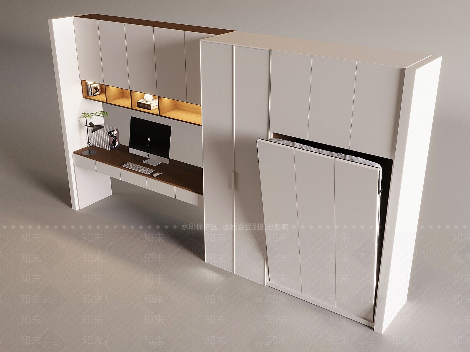 北欧衣柜3D模型下载【ID:1197831105】