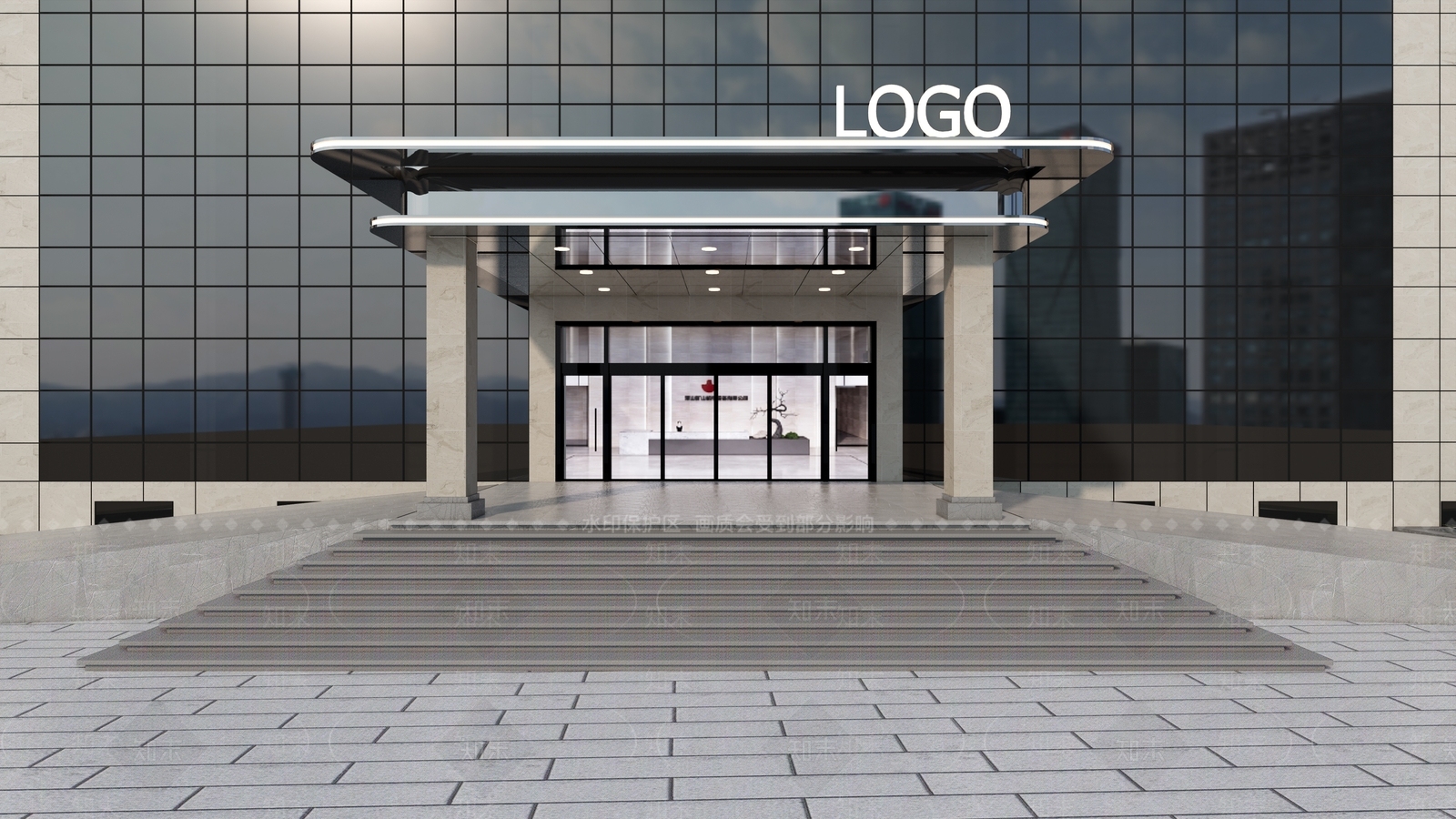 现代工业政府办公楼SU模型下载【ID:1197833351】