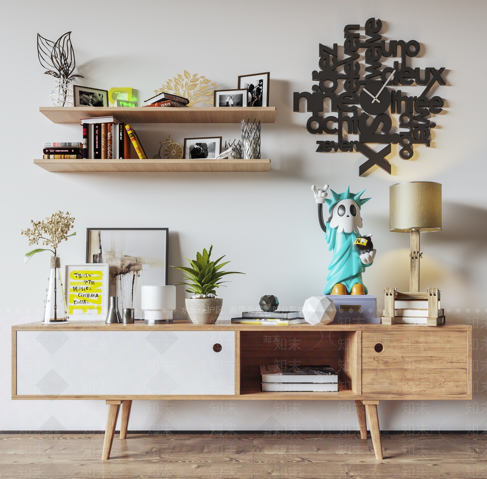 现代欧式电视柜3D模型下载【ID:1197834067】