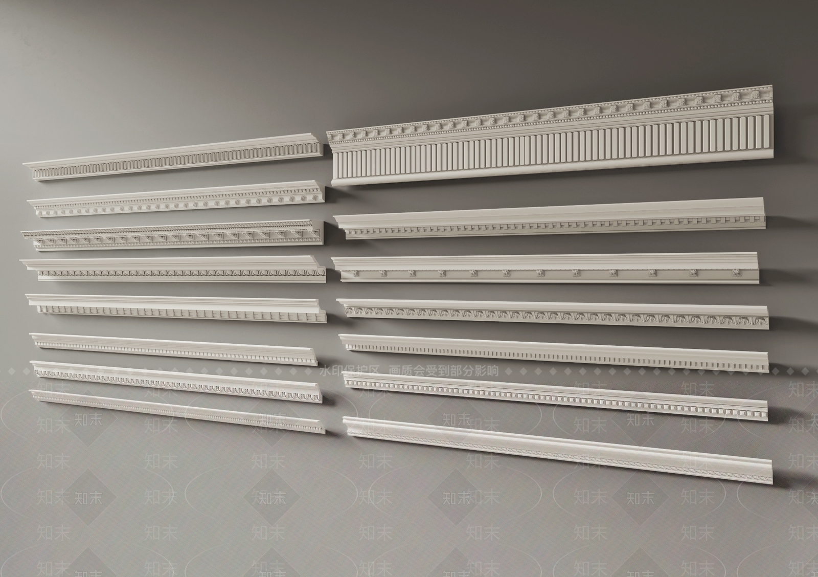 欧式法式线条3D模型下载【ID:1197834480】