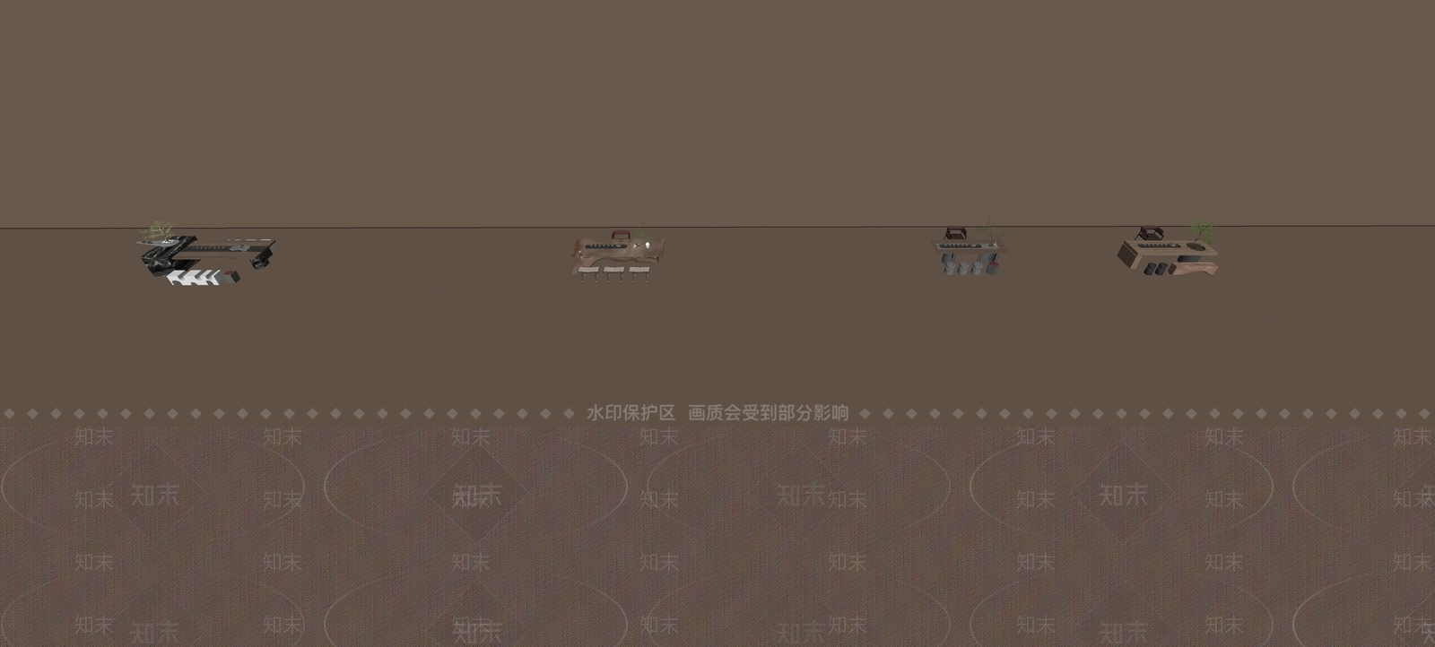 现代原木茶桌椅SU模型下载【ID:1197836878】