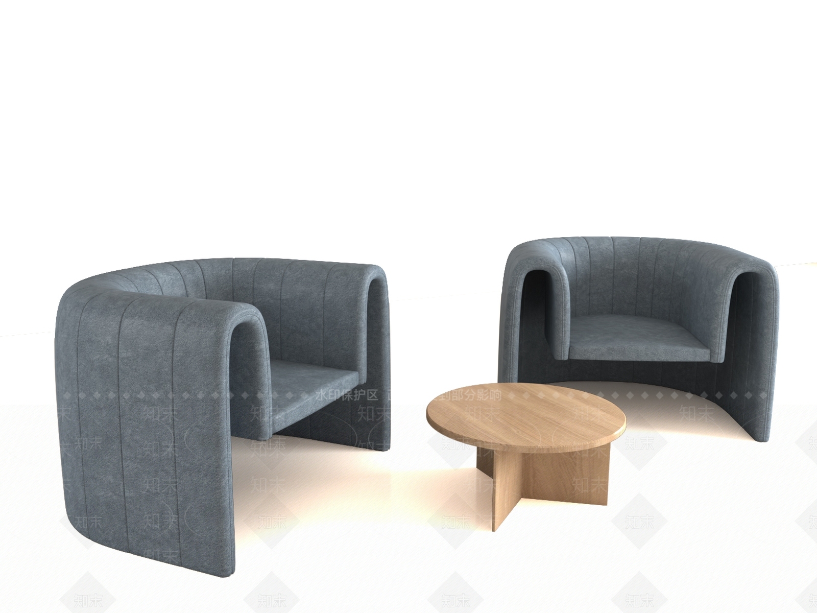 现代轻奢单人沙发3D模型下载【ID:1197839970】